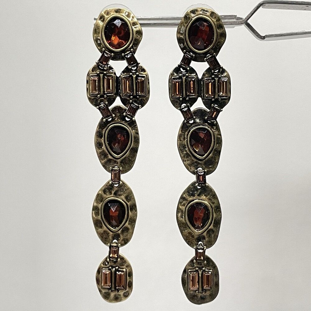 Heidi Klum Vintage Retired Signed Dangle Haute Couture Runway Earrings